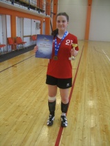 Pilt: 2018 EV 100 käsipallis TC klass turniiri parim mängija Anastasija Bušina Spordiklubi Reval Sport Tallinna Spordikool 1.JPG