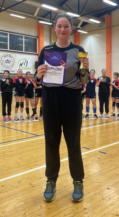 EKV 2023 C klass parim väravavaht Ekaterina Sidortsova Käsipalliklubi Mella 1.JPG