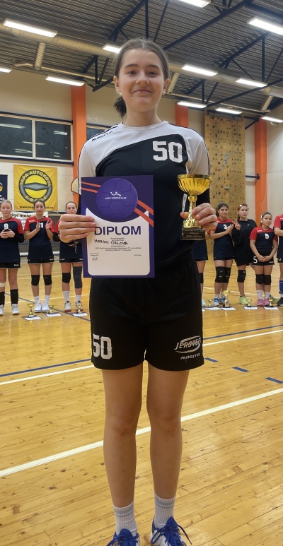 EKV 2023 C klass parim mängija Margo Orlova Käsipalliklubi Mella 1.JPG